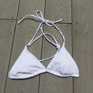 Victoria's Secret White Triangle Bikini Top