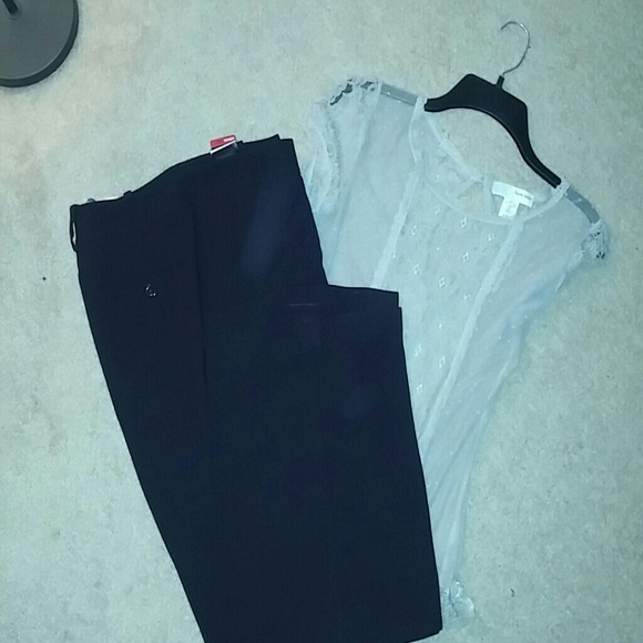 Black three pocket trouser 100% polyester & lined