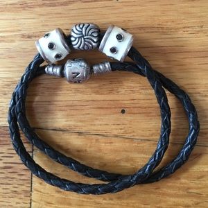 Pandora bracelet with three beads