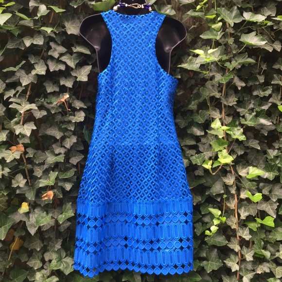 1Hr Sale NWT Laundry by Shelli Segal  Blue Lattice - Picture 3 of 4