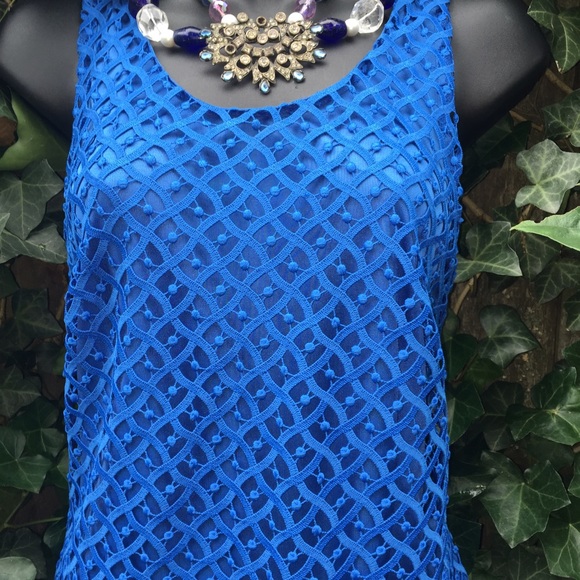 1Hr Sale NWT Laundry by Shelli Segal  Blue Lattice - Picture 4 of 4