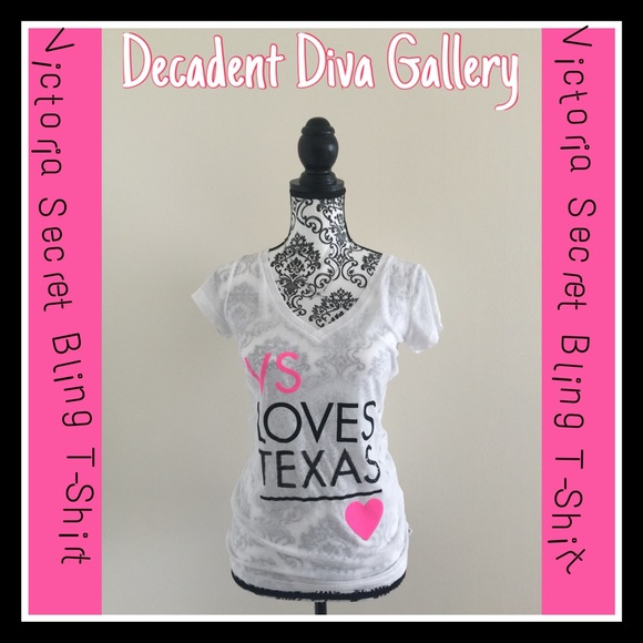 SOLD!! Victoria Secret Bling T-Shirt NWT - Picture 1 of 3