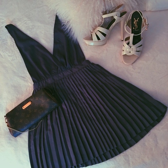 Forever 21 Pleated Backless Mini Dress