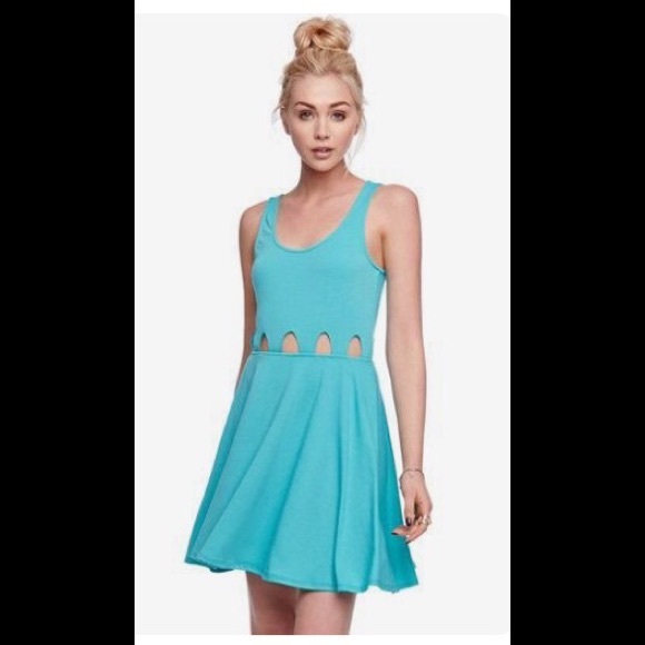 Teal cut out dress - Picture 1 of 3