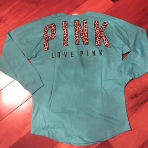 Victoria's Secret PINK varsity cheetah shirt Small
