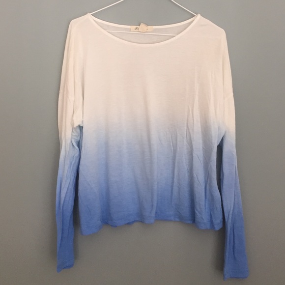WHITE & BLUE OMBRÉ TEE