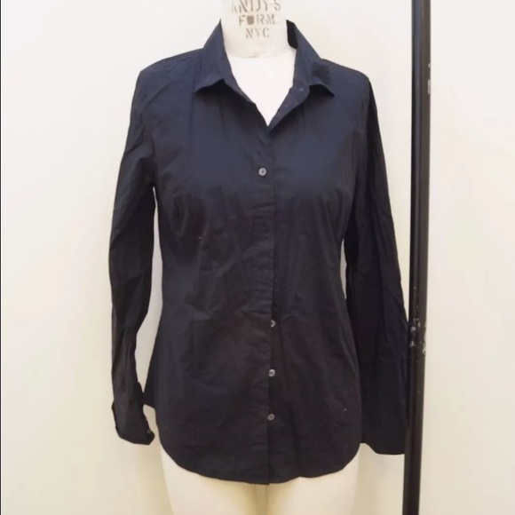 j crew black button down