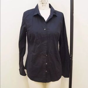j crew black button down