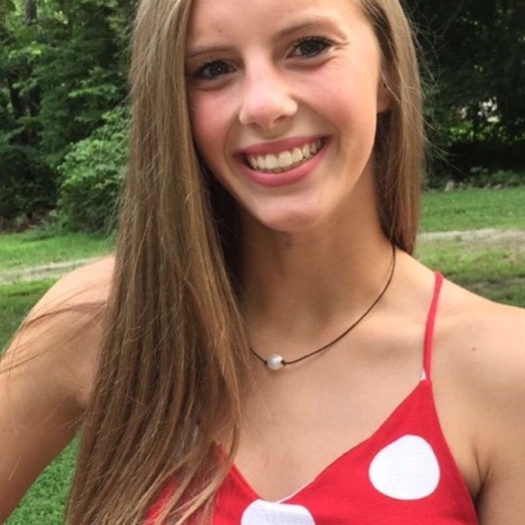 Dark brown leather and pearl necklace - Picture 3 of 3