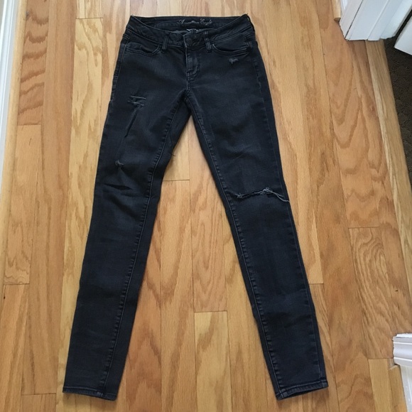 American Eagle black stretch skinny jeans