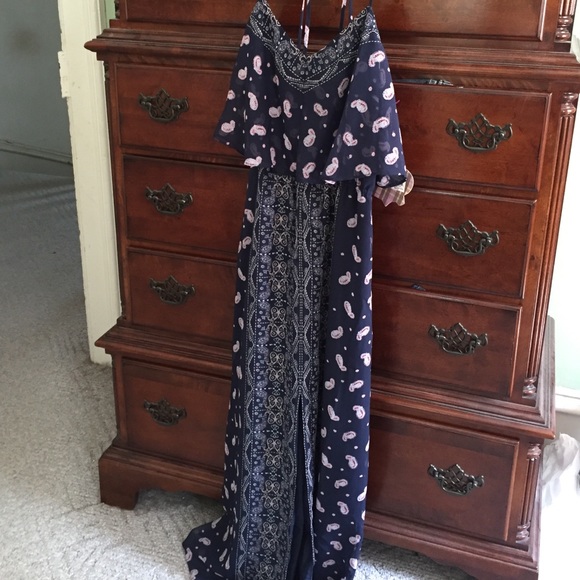 Paisley Print Maxi Dress