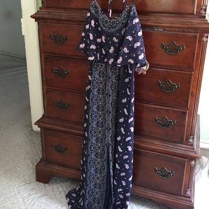 Paisley Print Maxi Dress