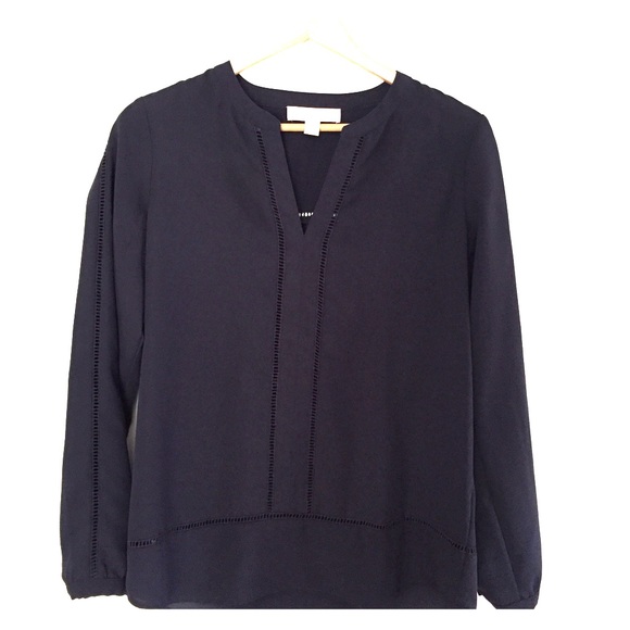 Navy blue Michael Kors blouse - Picture 1 of 4