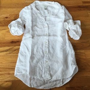 J.Crew white linen button down