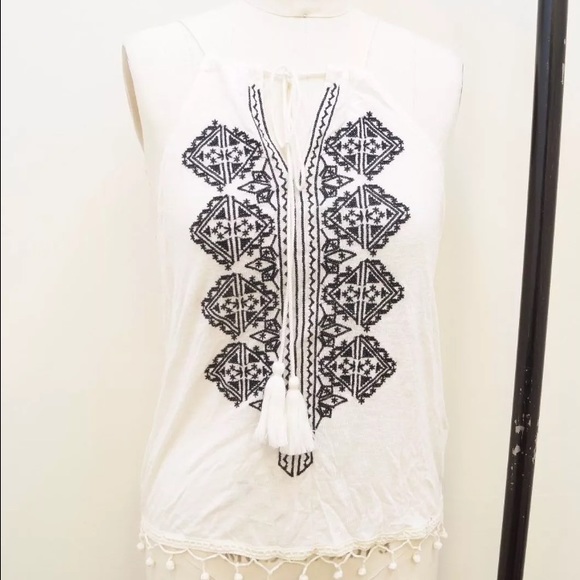 topshop tassel top