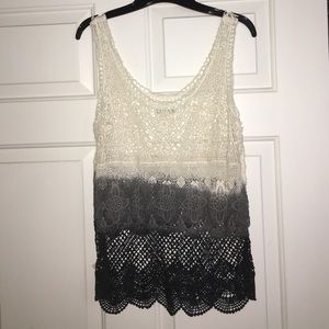 Ombré crotche tank top