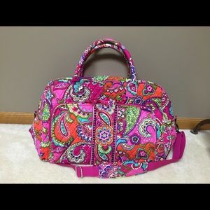 Vera Bradley Weekender Bag/Tote - Pink Swirls