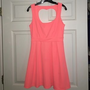 Pink heart back dress