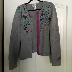 💜Cute Cardigan with Floral Detail💜