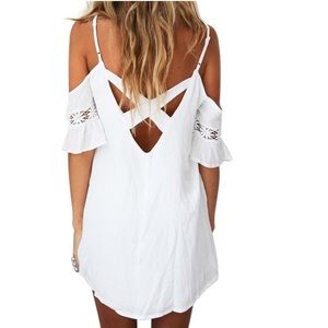 cold shoulder lace summer dress