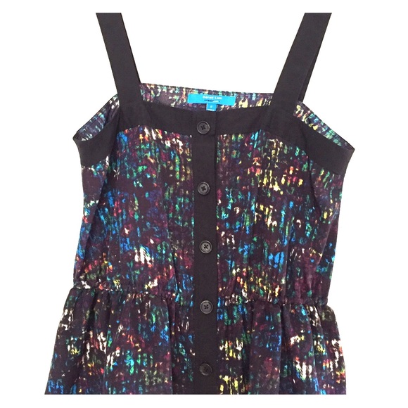 Button down tank with elastic fitted waist. - Picture 1 of 4