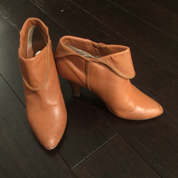 Brown ankle booties