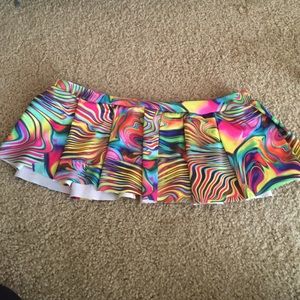 acid trip rave mini skirt