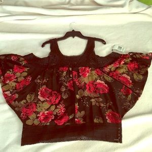 Guess open shoulder top