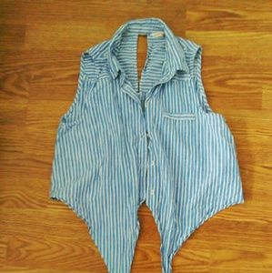 Striped crop top never worn