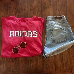 Vintage Adidas Red Tshirt