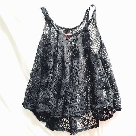 Lace swing top