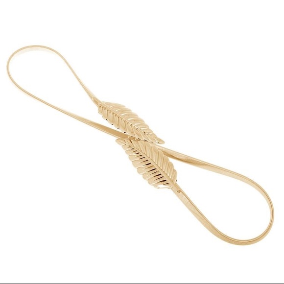 Fashionable Leaf Gold Belt - Picture 2 of 3