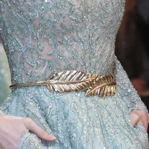 Fashionable Leaf Gold Belt - Picture 3 of 3