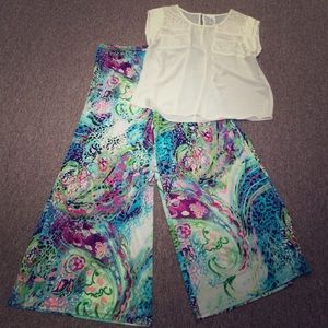 Multi color palazzo pant