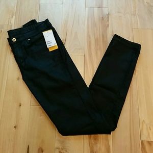 black skinny regular waist coated jeans 30/32