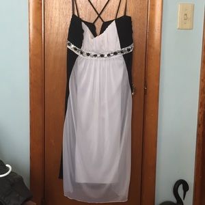 Black and White Empire Wasted Dress