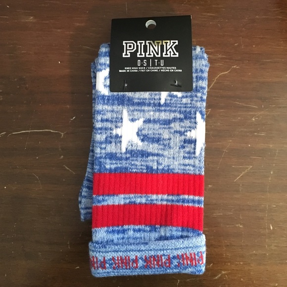 PINK Victoria's Secret Accessories - 📍SOLD📍 'Merica Knee High Socks