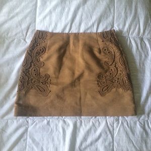 Faux Suede Skirt