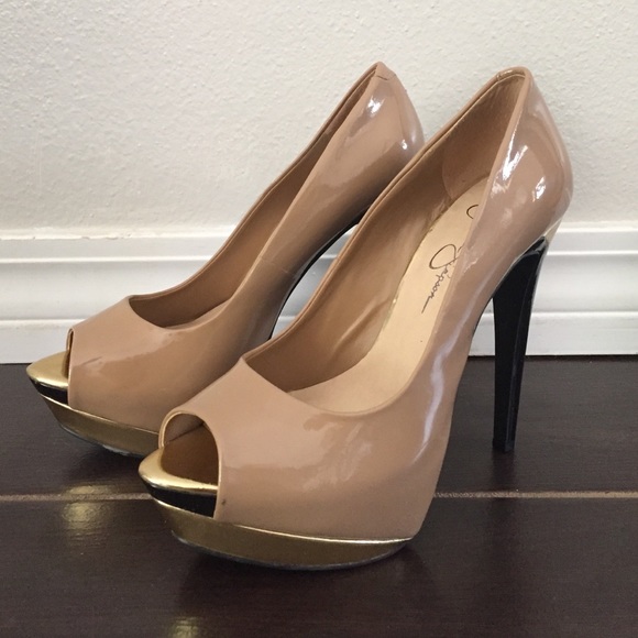 Jessica Simpson platform peep toed pumps - Picture 2 of 4
