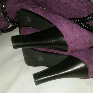 Victoria's Secret Shoes - VS Corset Purple Suede Tall Over The Knee Boots Victoria's Secret Shoes - VS Corset Purple Suede Tall Over The Knee Boots