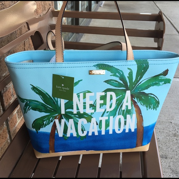 Kate Spade I need A Vacation Francis tote purse