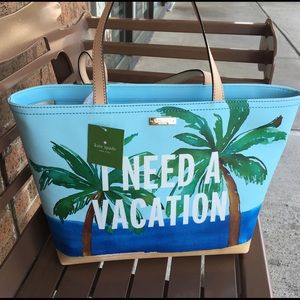 Kate Spade I need A Vacation Francis tote purse
