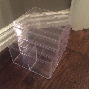 Acrylic makeup organizer storage