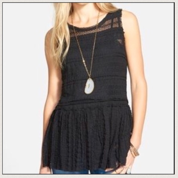 Free People Tops - Free People Lace Peplum Top