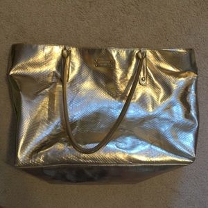 Michael Kors Gold "Snake Skin" Tote Bag