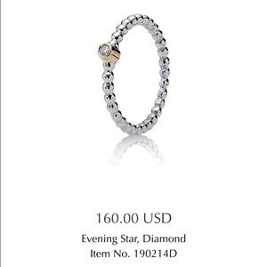 Pandora Evening star diamond stackable ring