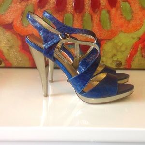 Blue Leather Sandals