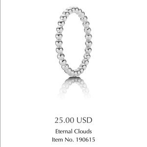 Pandora silver stackable bubble ring