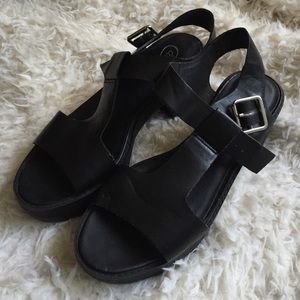 Black Platform Sandals