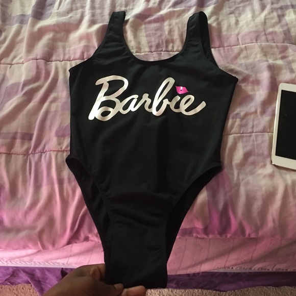 One piece Barbie bathing suite.MakeMeAOffer